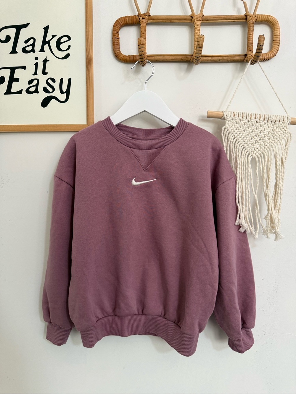 Nike - 6x (6-7y) - mauve logo sweatshirt - Picture 2 of 11